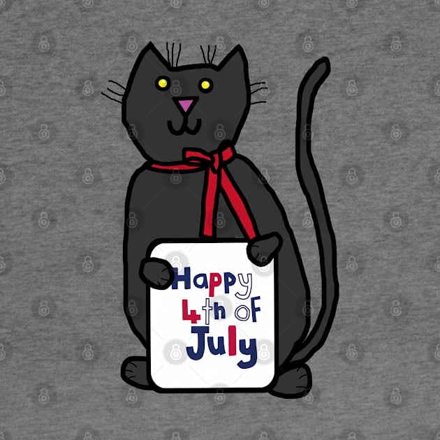 Happy 4th of July says Cat by ellenhenryart
